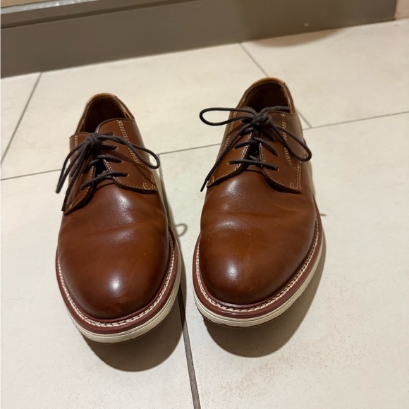 Johnson & Murphy Upton Plain Toe - Brown Leather Dress Shoes